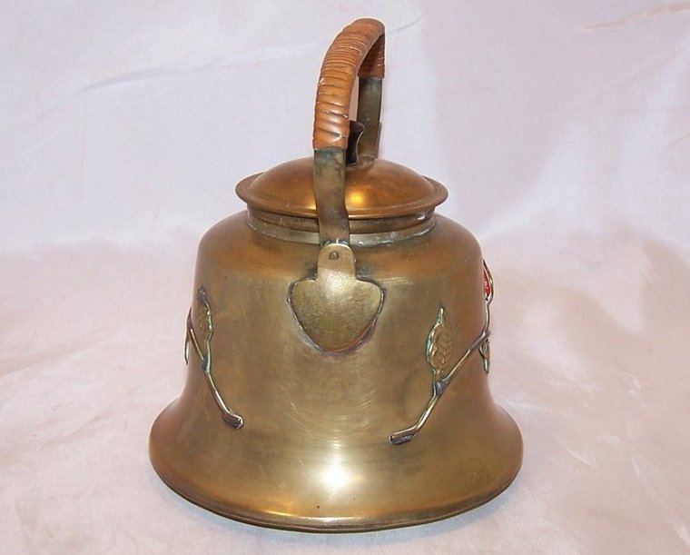 Image 3 of Brass Teapot Tea Pot w Decoration, China Chinese