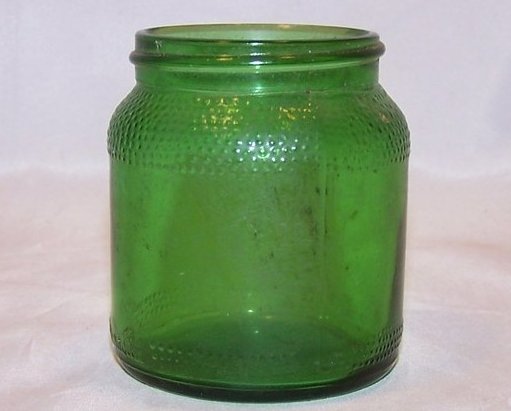 Image 1 of Duraglas Round Green Glass Bottle w Pebble Bands