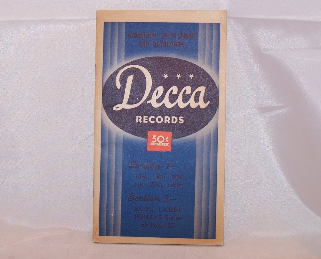 Decca Records Combined Supplement and Catalogue, Vintage