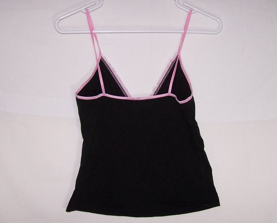 Image 1 of Jrs Blue Daisy Cami Top, Black w Pink, Jrs M