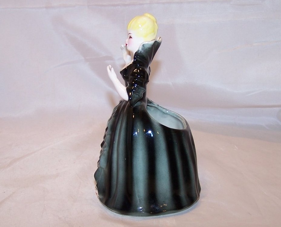 Image 1 of Planter Blonde in Black Victorian Dress, Napco