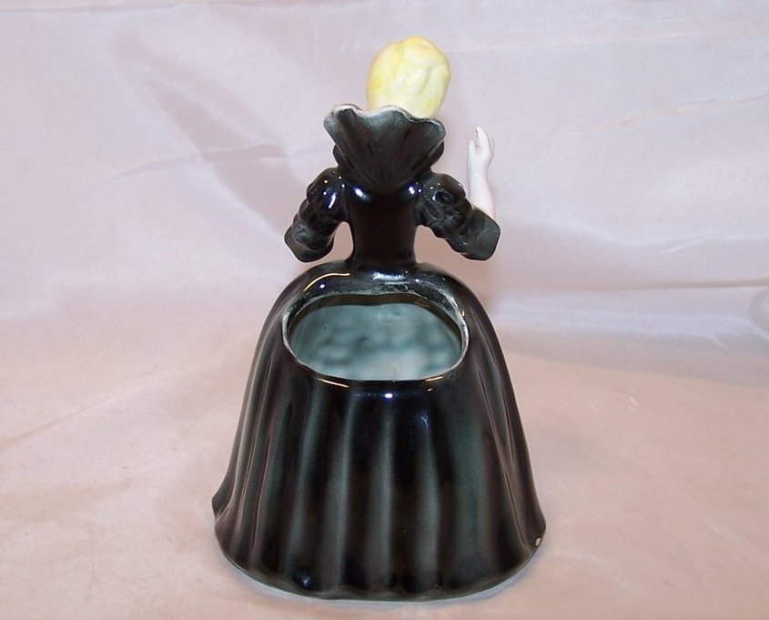 Image 2 of Planter Blonde in Black Victorian Dress, Napco