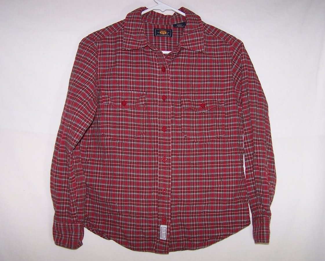 New Route 66 Red Plaid Shirt, Boys Sz S