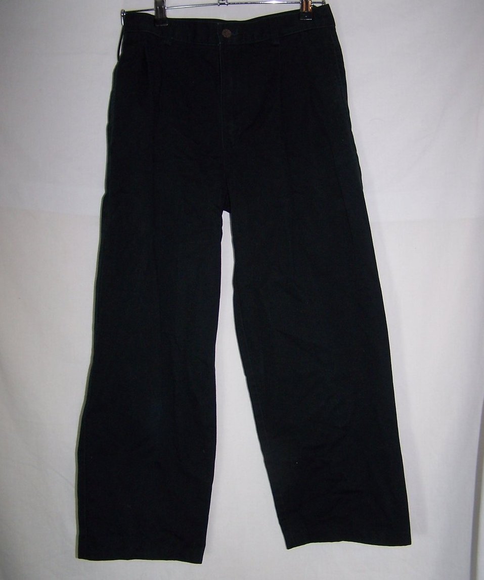 Dress Pants, Boys Black 16 Reg Izod, Pleated Waist