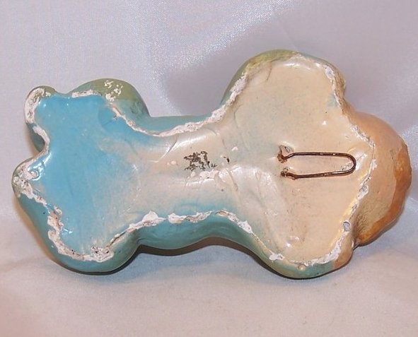 Image 4 of Chalkware Sleeping Baby Wall Hanging or Shelf Sitter