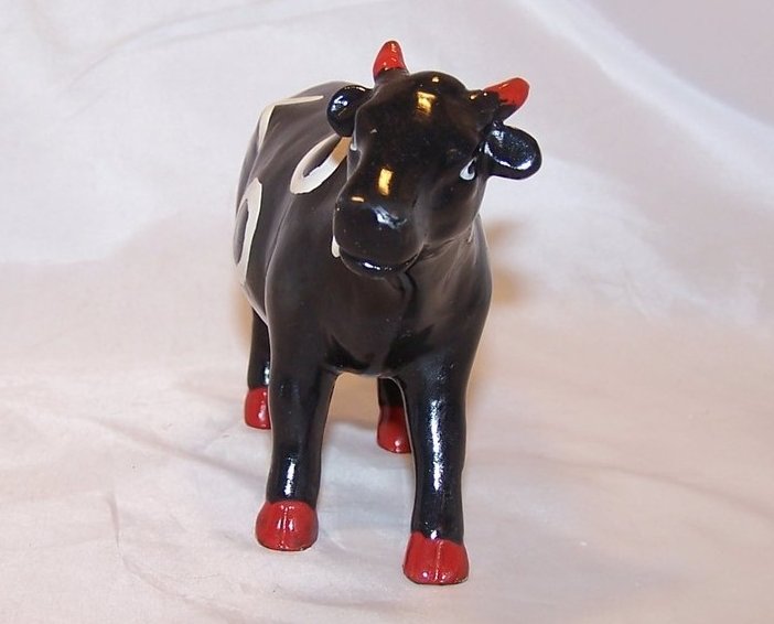 Image 1 of Tic Tac Toe Black Cow Figurine
