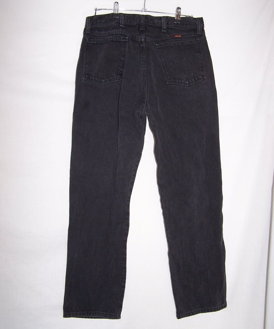 Size 34 x 30 Mens Jeans, Rustler, Black