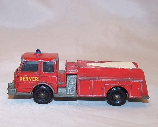 Image 1 of Lesney Matchbox Fire Truck, Die Cast Toy, Hard Miles