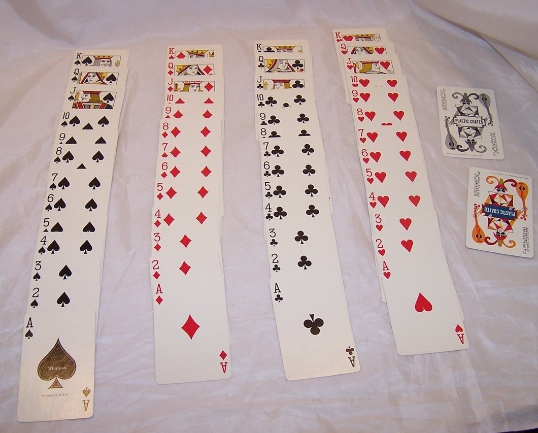 Image 1 of Playing Cards, Double Deck Vntg Orig Case, Whitman