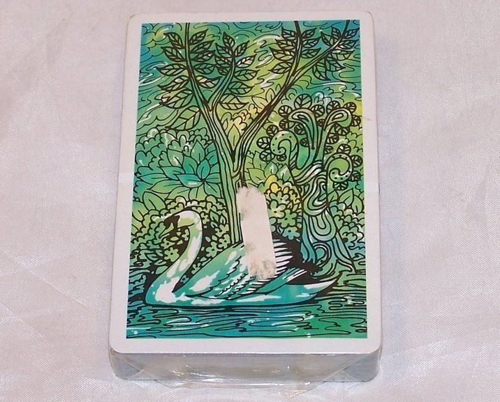 Playing Cards Single Deck Vntg Swan Playing Cards, Orig Pkg