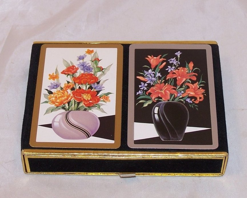 Image 0 of  Playing Cards, Double Deck Vntg New, Orig Velvet Box, Congress