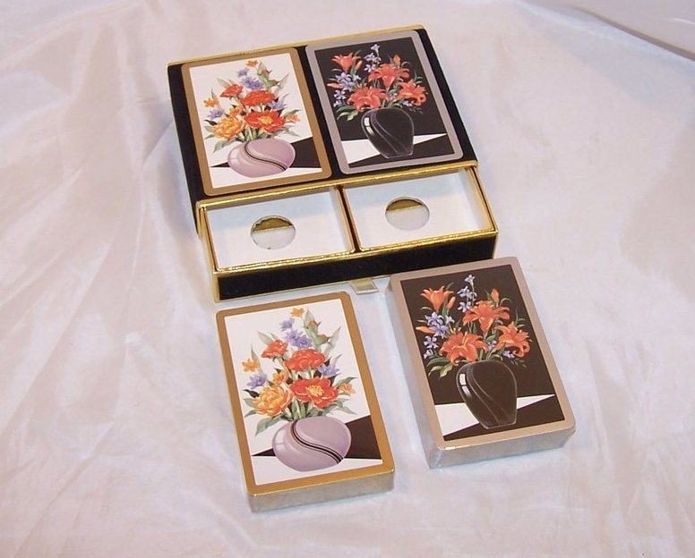 Image 2 of  Playing Cards, Double Deck Vntg New, Orig Velvet Box, Congress
