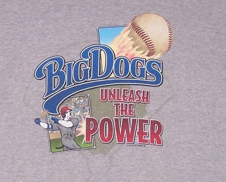 Image 0 of Big Dogs Unleash the Power, Baseball T Shirt, Boys SZ 16,18