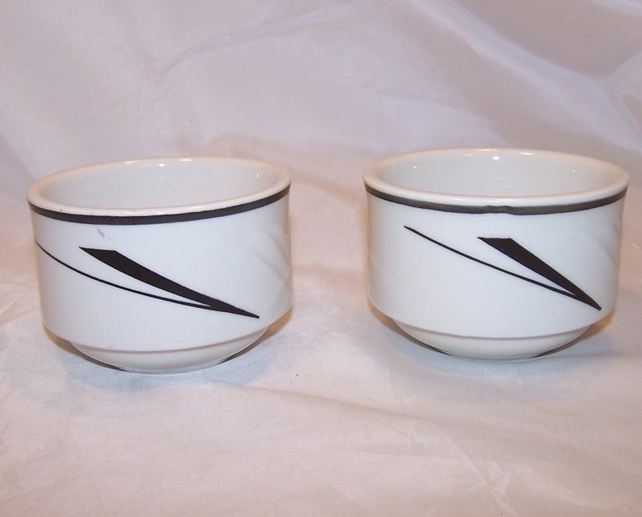 Image 1 of Art Deco Style Bowl, Dish, 2 Bowls, Sterling China, 1991