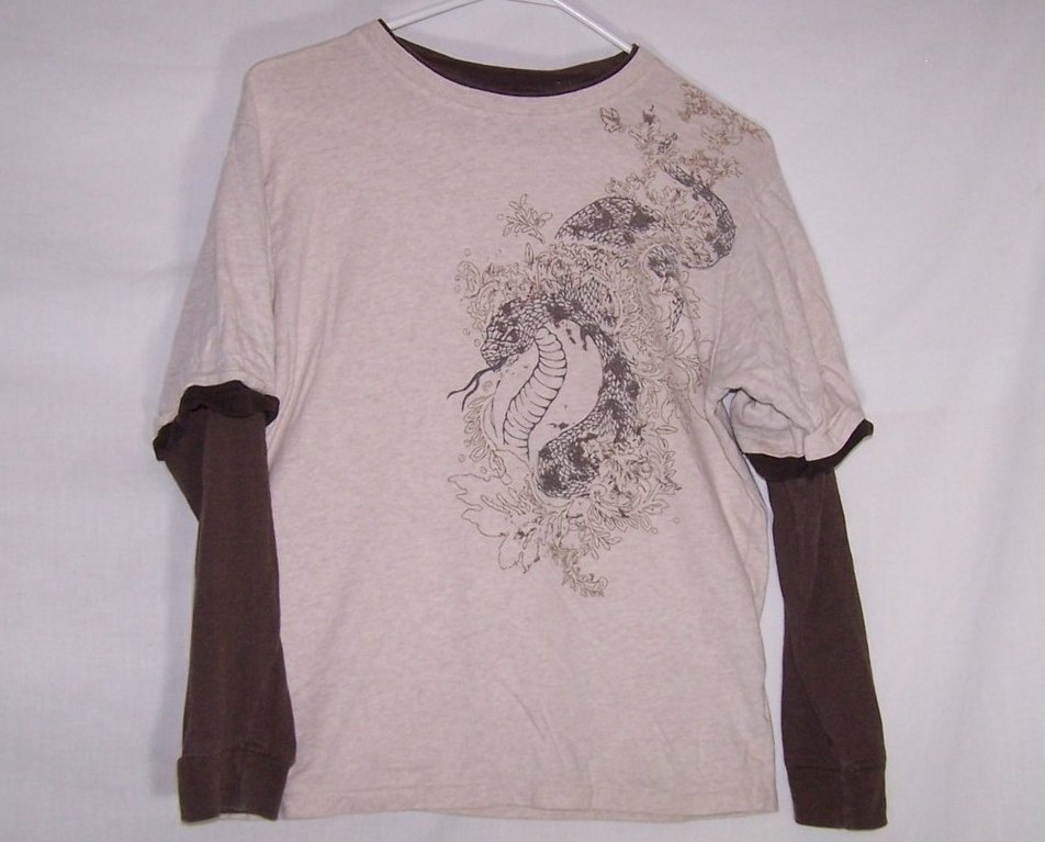 Image 0 of Boys Sz 14,16 Long Sleeved Snake Shirt, Faded Glory