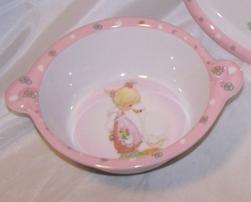 Image 1 of Little Girl and Goose, Child Plastic Plate, Bowl, Luv N Care