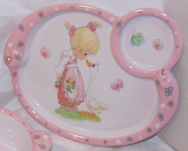 Image 2 of Little Girl and Goose, Child Plastic Plate, Bowl, Luv N Care