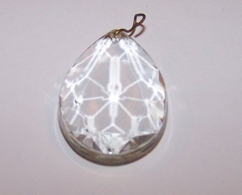 Image 0 of Chandelier Clear Butterfly Crystal, Teardrop Cut, Vintage