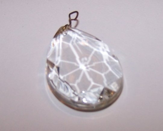 Image 1 of Chandelier Clear Butterfly Crystal, Teardrop Cut, Vintage