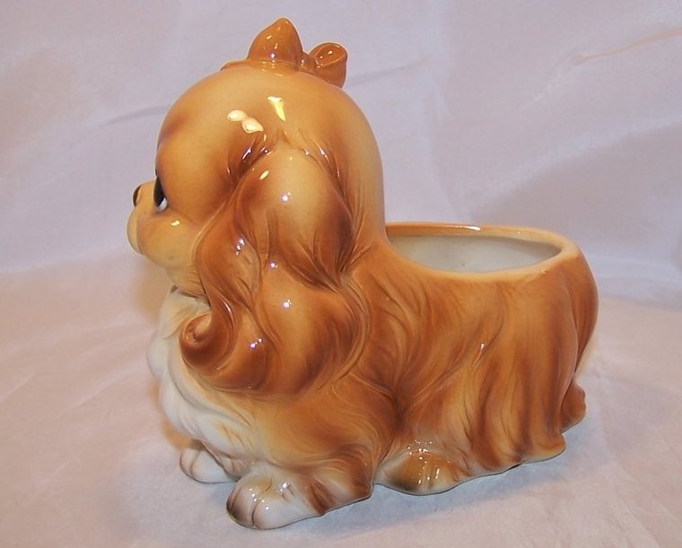 Image 1 of Perky Pekingese Puppy, Dog Planter, Napcoware