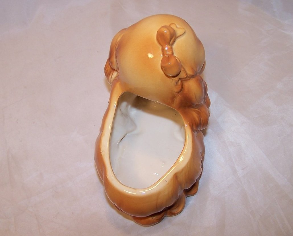 Image 4 of Perky Pekingese Puppy, Dog Planter, Napcoware