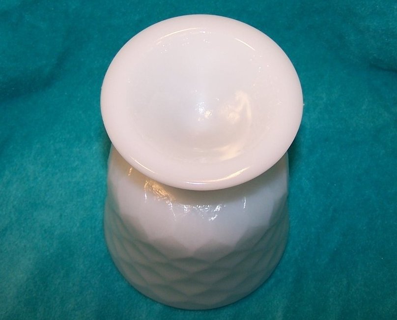 Image 2 of Honeycomb Milk Glass Compote, EO Brody Co.