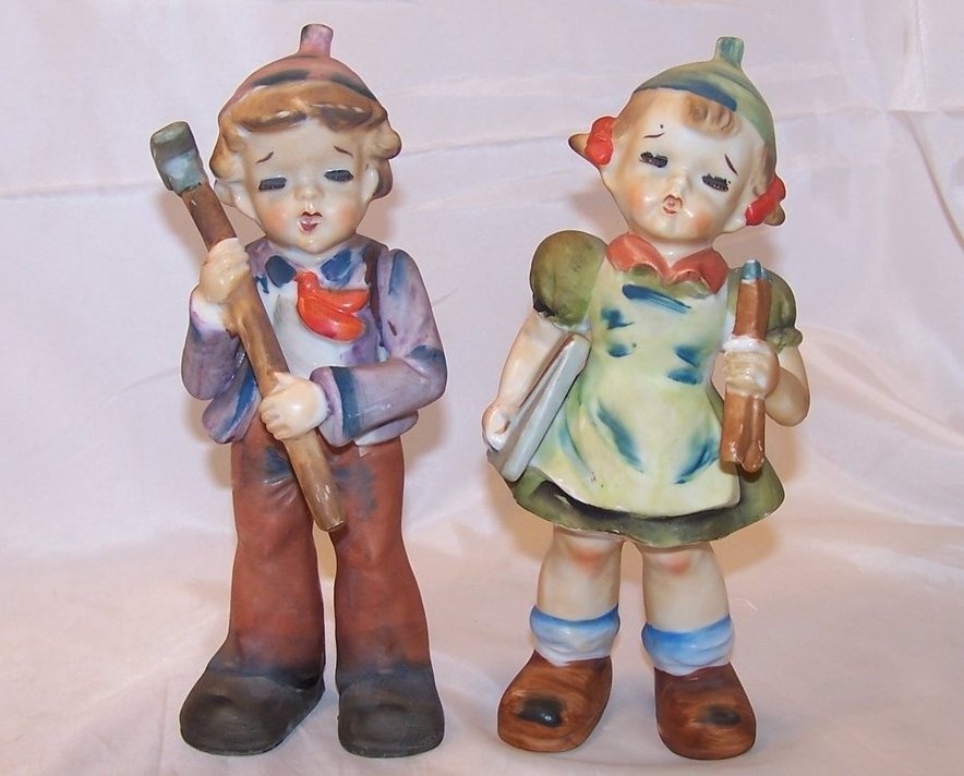 Long Lash Glamour Girl and Boy Figurines, U1677