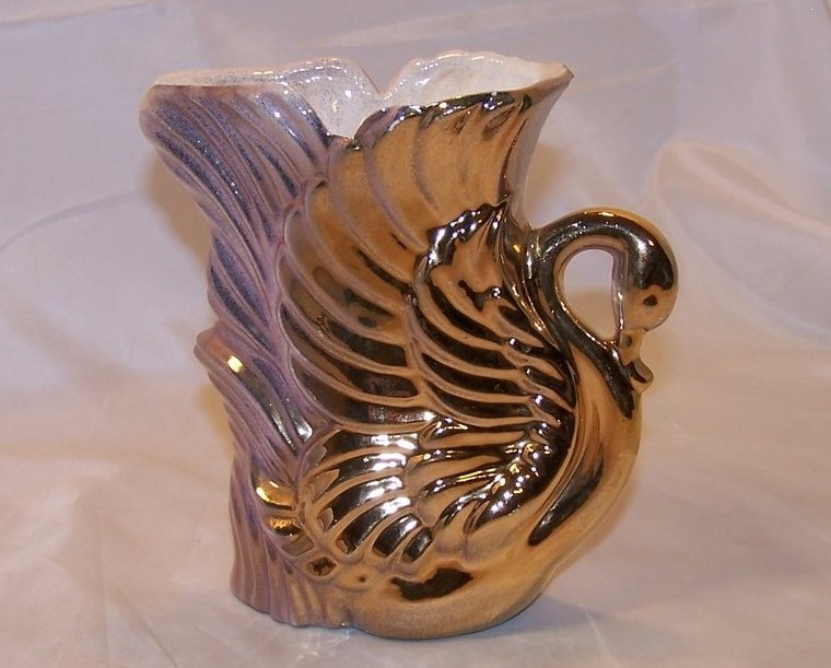 Image 0 of Stewart B McCulloch Swan Vase, California Pottery