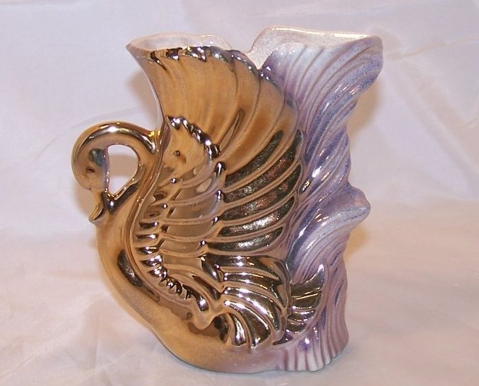 Image 2 of Stewart B McCulloch Swan Vase, California Pottery