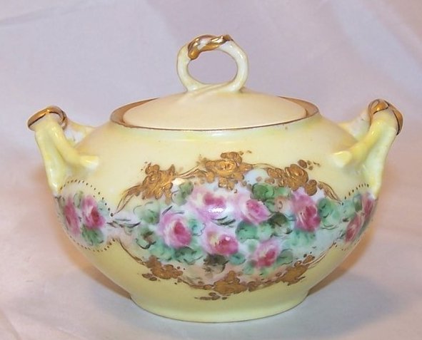 Image 2 of La Ceramique, Jean Pouyat, Limoges Lidded Sugar Bowl, France