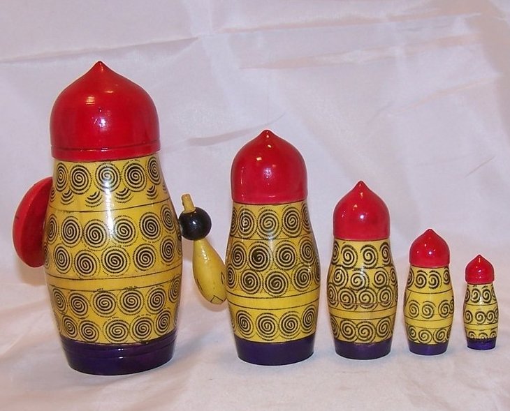 Image 4 of Nesting Doll, Russian Warrior, Five Levels