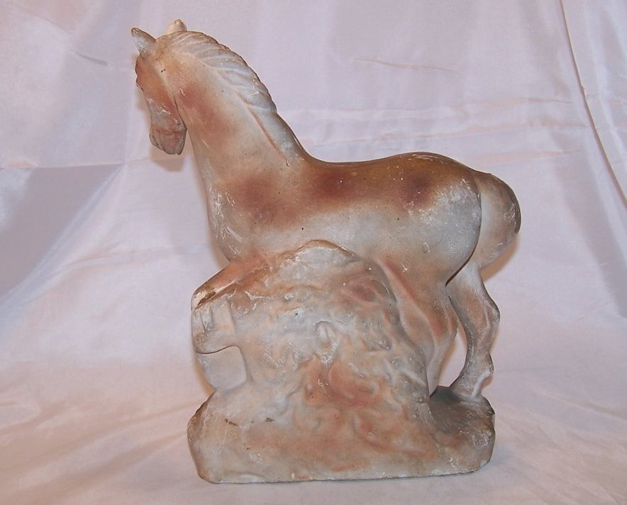 Image 2 of Chalkware Prancing Horse, Chalk Ware Figurine