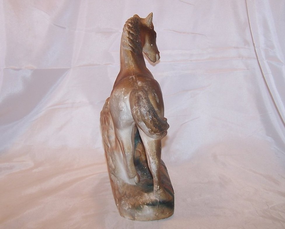 Image 3 of Chalkware Prancing Horse, Chalk Ware Figurine