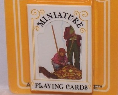 Playing Cards Miniature Vntg, Hoyle, Raking Leaves