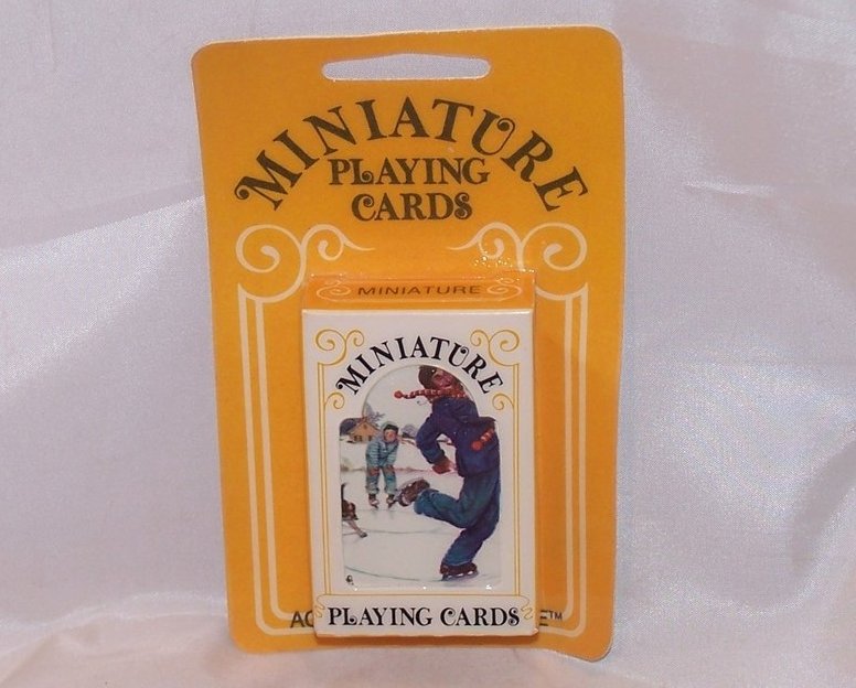 Image 1 of Playing Cards Miniature Vntg, Hoyle, Ice Skating Design