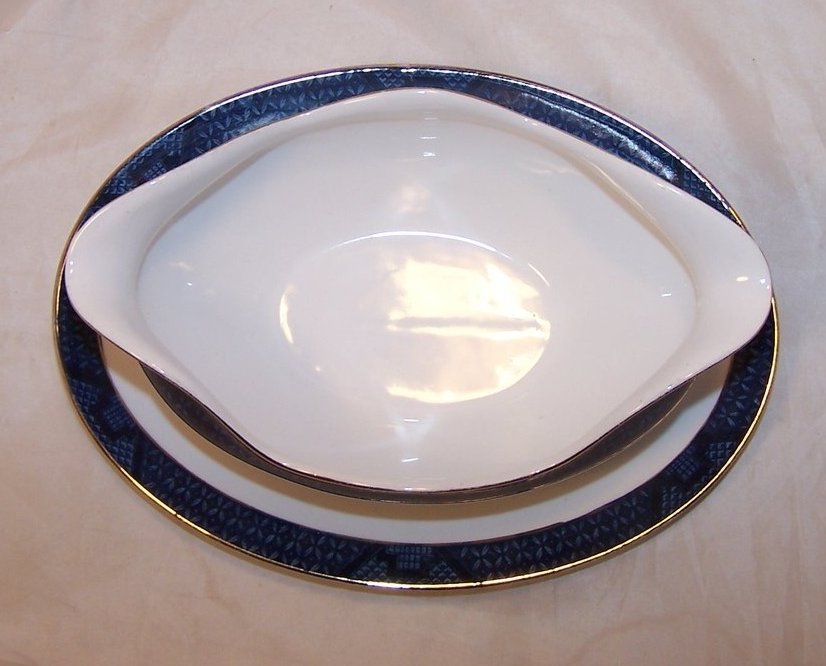 Image 4 of Nikko Double Phoenix, Blue Willow, Gravy Boat, Underplate