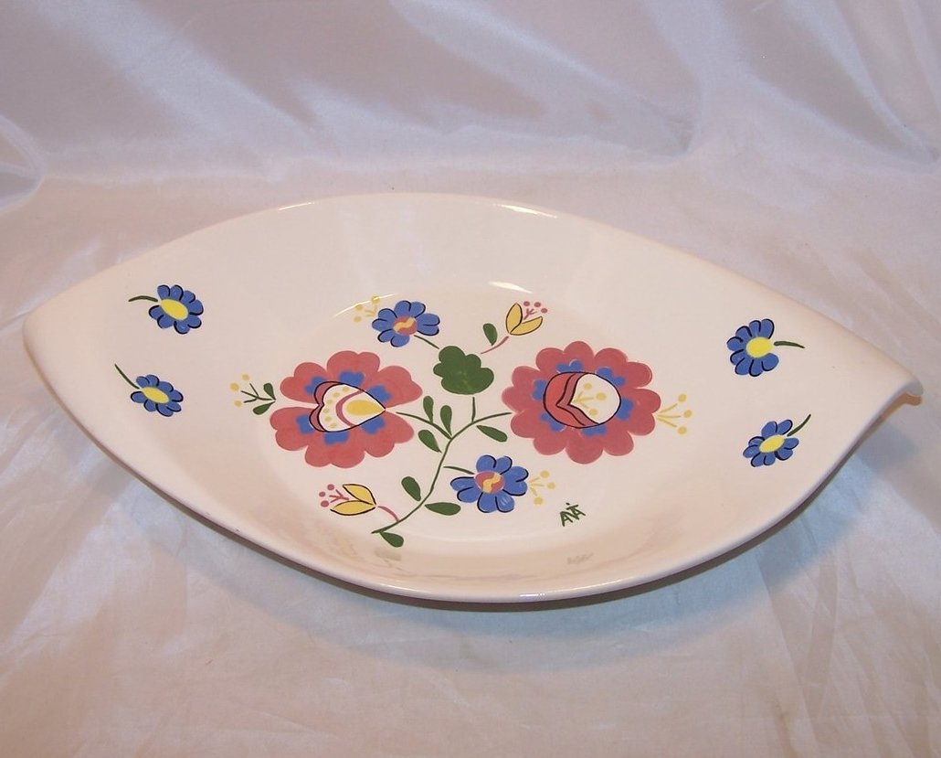 Image 0 of Hungarian Folk Art Serving Bowl, Signed, Hungary