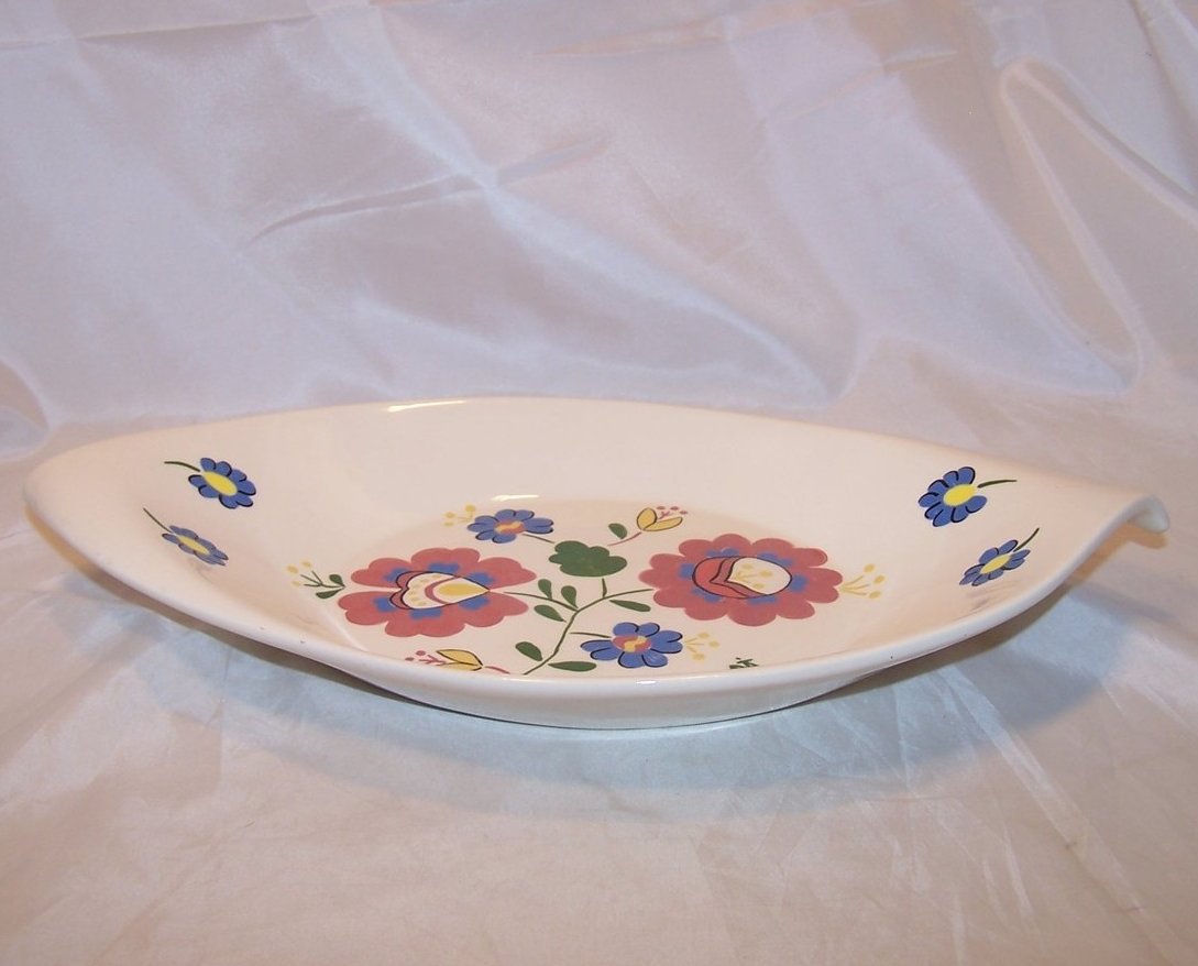 Image 1 of Hungarian Folk Art Serving Bowl, Signed, Hungary