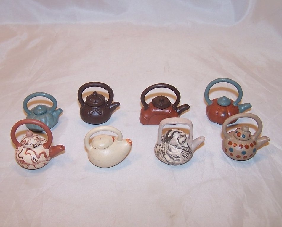 Image 2 of Miniature Teapot Collection in Brocade Box, China