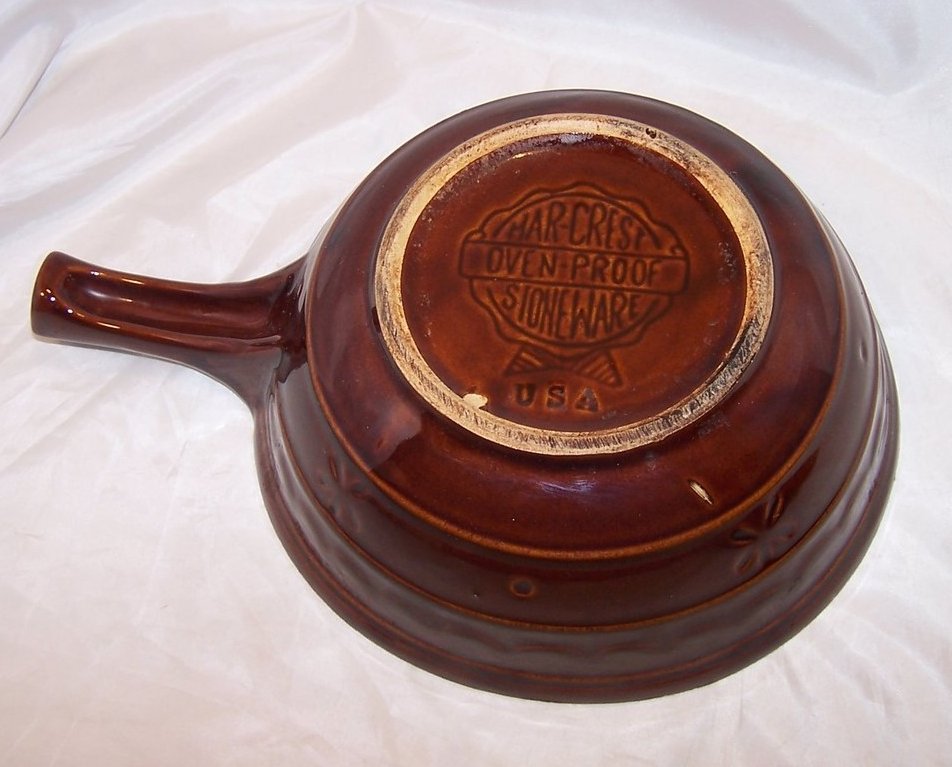 Image 5 of Mar-Crest Bean Pot w Lid, Brownware Stoneware