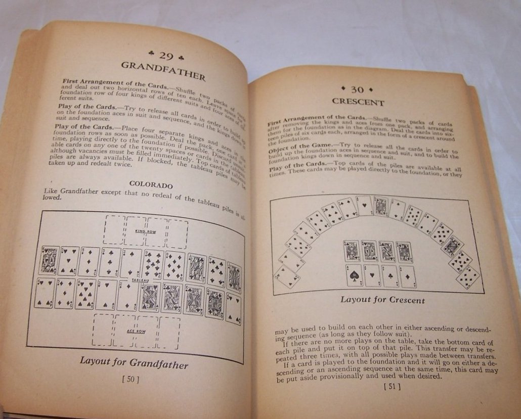 Image 2 of Solitaire Card Game Book, 100 Games, First Edition, 1939