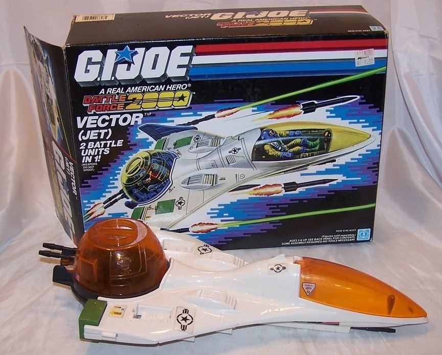 Image 0 of GI Joe Vector Jet w Box, Battle Force 2000, Hasbro 1987