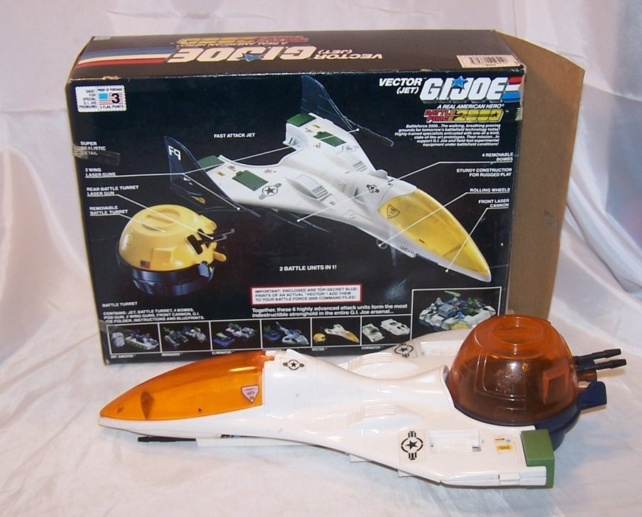 Image 1 of GI Joe Vector Jet w Box, Battle Force 2000, Hasbro 1987
