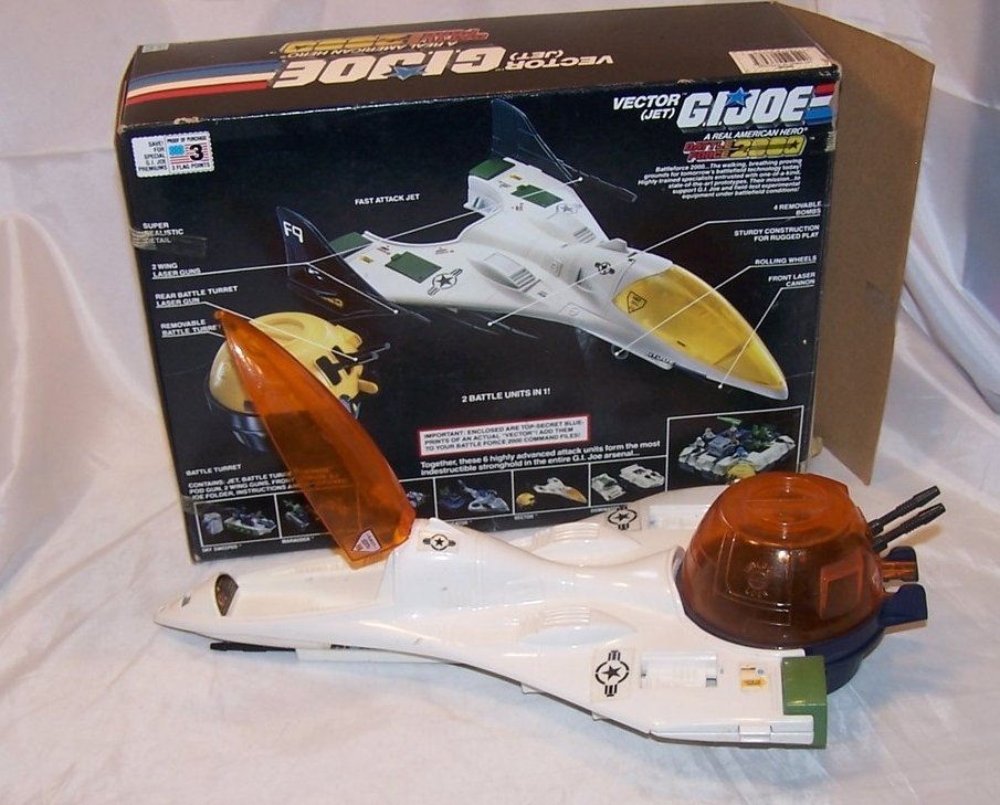 Image 2 of GI Joe Vector Jet w Box, Battle Force 2000, Hasbro 1987