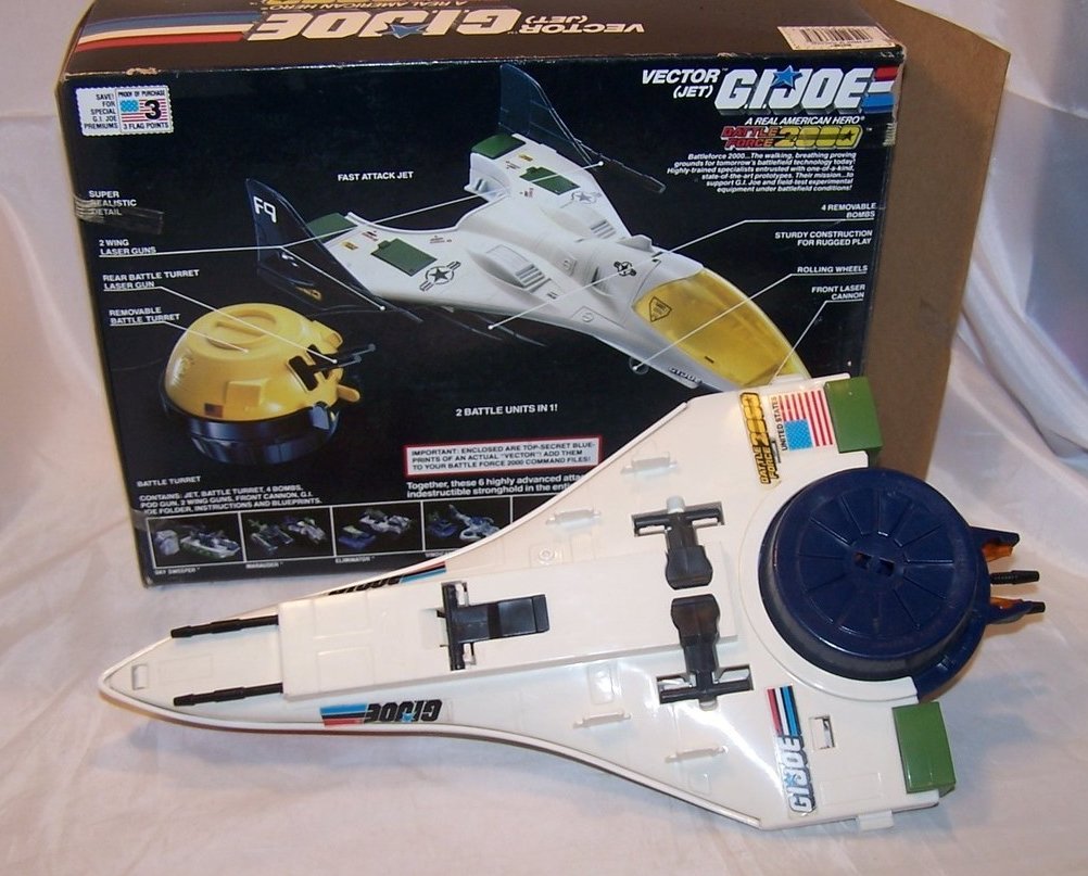 Image 3 of GI Joe Vector Jet w Box, Battle Force 2000, Hasbro 1987