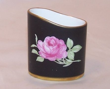 Image 0 of Hutschenreuther Black Beauty Rose Toothpick Holder, Germany