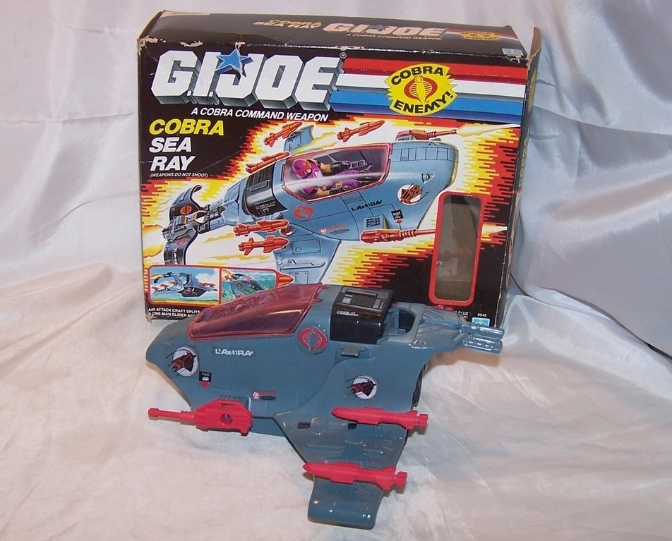 Image 0 of GI Joe Cobra Command Sea Ray w Box, Hasbro 1987