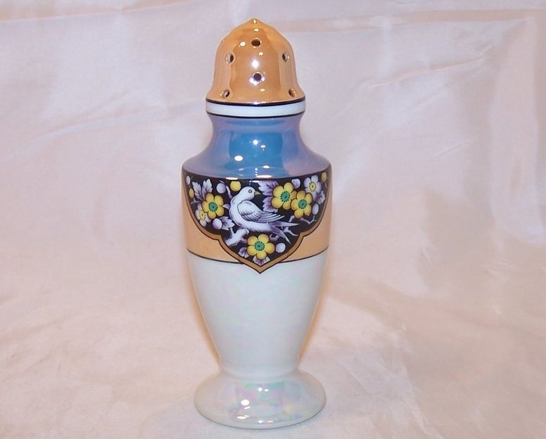 Noritake Classic Sugar Shaker w Bird, Flowers, Japan