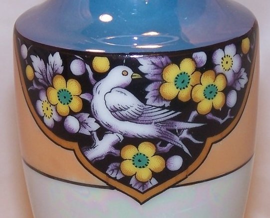 Image 1 of Noritake Classic Sugar Shaker w Bird, Flowers, Japan