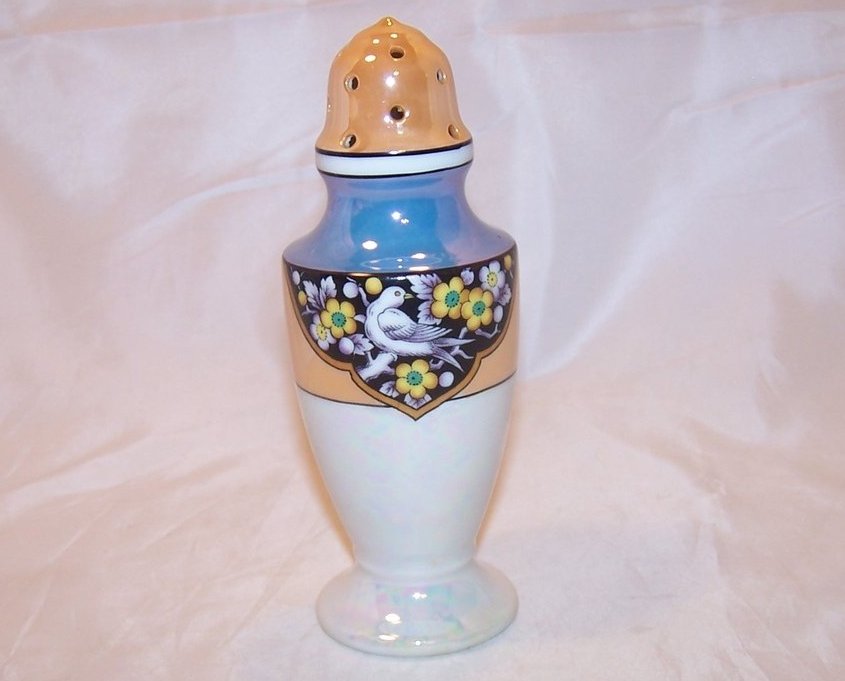 Image 3 of Noritake Classic Sugar Shaker w Bird, Flowers, Japan